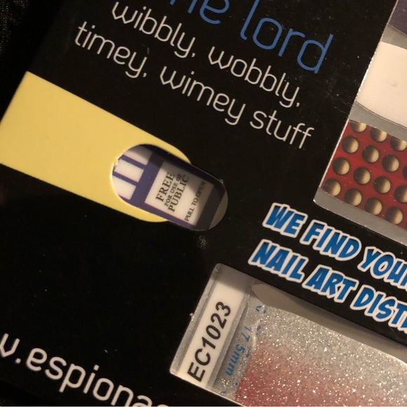 Set of 4 Geek Nail Wrap Art: Tim Burton, Doctor Who, Steampunk new - Picture 10 of 16